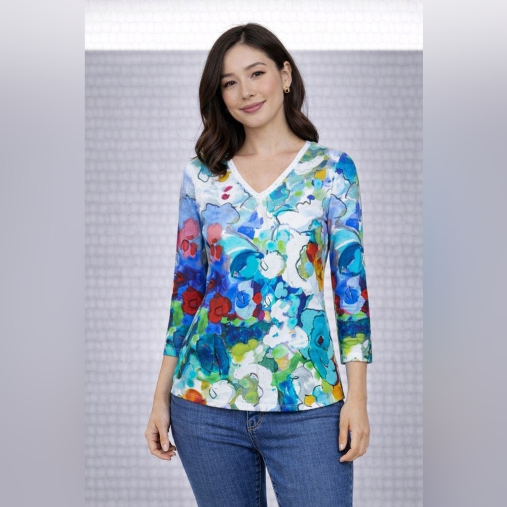 DOLCEZZA Simply Art “Wild Virginia” top NWT